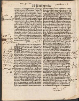 Epistola beati Pauli ad Philippenses.