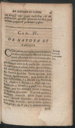 Cap. IV. De Natura Et Caussis.