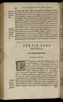 Tertia Pars Pysicæ, De corpore animato.
