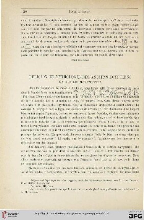 4: Religion et mythologie des anciens égyptiens, [1] : d'après les monuments