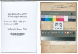 Entnazifizierung Otto Schmalenberg , geb. 20.04.1909 (Polizist)