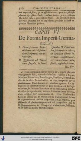 Caput VI. De Forma Imperii Germanici.