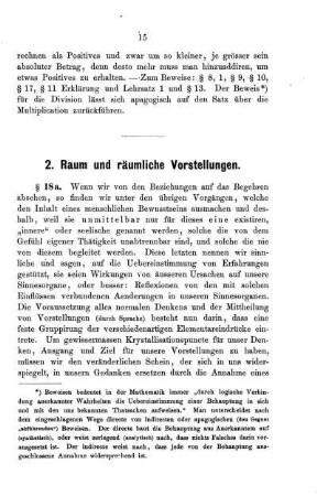 2. Raum und räumliche Vorstellungen.