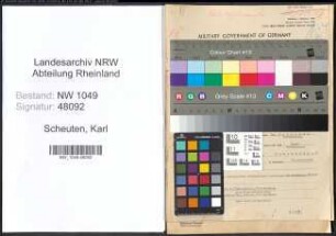 Entnazifizierung Karl Scheuten , geb. 02.10.1911 (Studienrat)