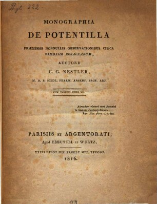Monographia de potentilla