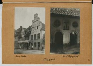 An der Mauer, Lübeck. Siechenhaus, Lübeck: Ansichten (aus: Skizzen- und Fotoalbum 25)