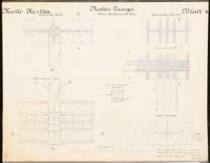 Brücke über den Bodden von Stralsund nach Rügen Schinkelwettbewerb 1879: Details zum rechten Träger 1:10; Maßstabsleiste