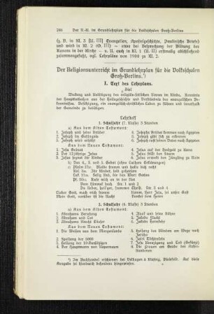 ¬Der¬ Religionsunterricht im Grundlehrplan für die Volksschulen Groß-Berlins