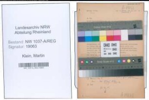 Entnazifizierung Martin Klein , geb. 00.00.0000 ()