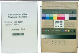 Entnazifizierung Emil Uthmeier , geb. 07.04.1900 (Erzieher)