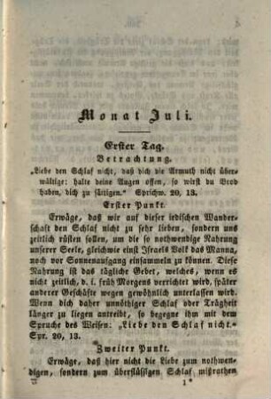 Tägliches Himmelsbrod der Seele oder kurze Betrachtungen auf alle Tage des Jahres : (Manna animae), 3. Juli, August und September enthaltend
