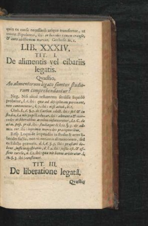 Lib. XXXIV. Tit. I. - VI.