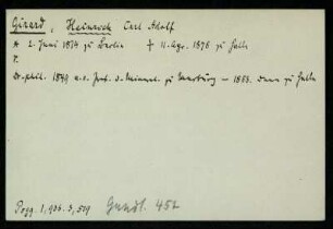 Girard, Heinrich Carl Adolf