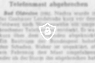 Telefonmast abgebrochen