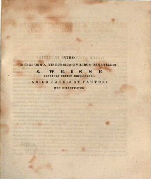 De rarissimis duobus exemplis suppurationis cerebri, adnotationibus nonnullis adspersis necessariis : Diss. inaug. anat. path. ; cum tabulis lithographicis