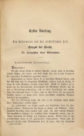 Reformatorenbilder : historische Vorträge über katholische Reformatoren und Martin Luther