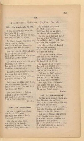 II. Erzählungen, Balladen, Idyllen, Legenden