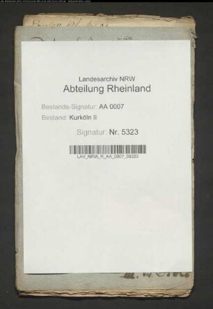 Beim Höheren weltlichen Gericht in Köln anhängige Wechselschuldangelegenheiten
