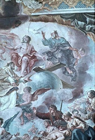 Glorie des heiligen Paulinus und Nebenbilder mit Szenen seiner Vita