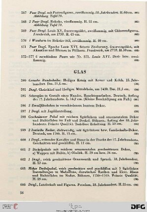 Glas (Nr. 590-610)