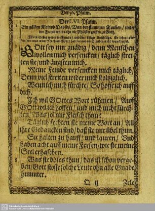 Der LVI. Psalm