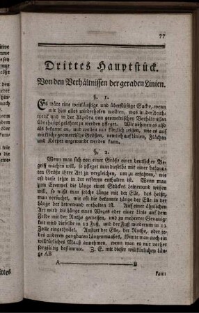 Drittes Hauptstück. Von den Verhältnissen der geraden Linien.