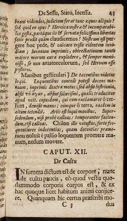 43-52, Caput. XII. De Cultu. - Caput XIII. De Moribus in Templo.