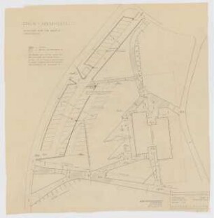 Hansaviertel Grünflächen südliches Hansaviertel. Interbau Berlin 1957: Blatt 9: Wegeführungsplan Klopstockstraße 2, technischer Plan, 1:200