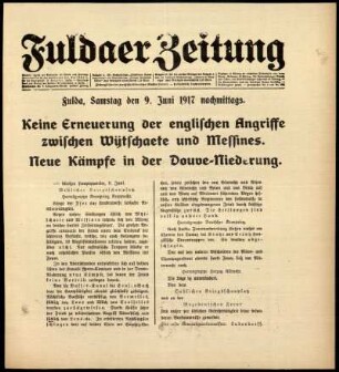 Ausgabe vom Samstag, den 09. Juni 1917.