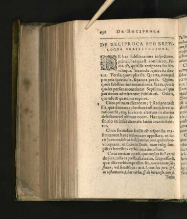 De Reciproca Seu Breviloqua Substitutione.