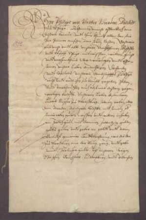 Schuldbrief des Bischofs Philipp von Speyer gegenüber Lukas Riffer aus Straßburg über 500 Gulden zu 4 Prozent.