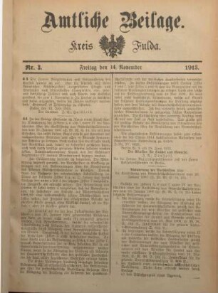 3: Beilage vom Freitag, 14. November 1913