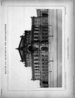 Tafel 65: Das königliche Hoftheater in Dresden