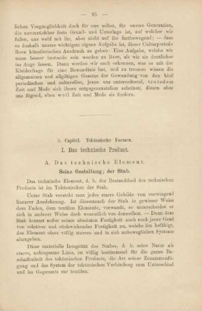 3. Capitel. Tektonische Formen.
