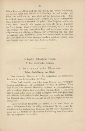 3. Capitel. Tektonische Formen.