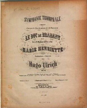 Symphonie triomphale : op. 9