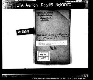 Der Landphysikus Dr. med. Diedrich Gerhard Hafner aus Dornum für Stadt und Amt Esens