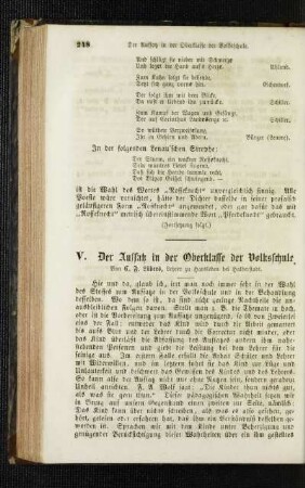 ¬Der¬ Aufsatz in der Oberklasse der Volksschule