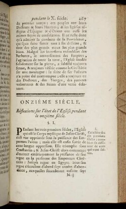 Onzième Siècle.
