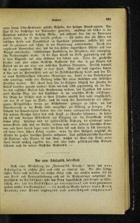 ¬Das¬ neue Schulgesetz betreffend