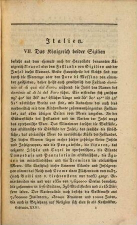 Neuestes Gemälde Italiens, der jonischen Inseln und Malta's, oder Beschreibung der Lage, des Klimas, der Naturprodukte ..., 2. Das Königreich beider Sicilien, Malta, und die jonischen Inseln