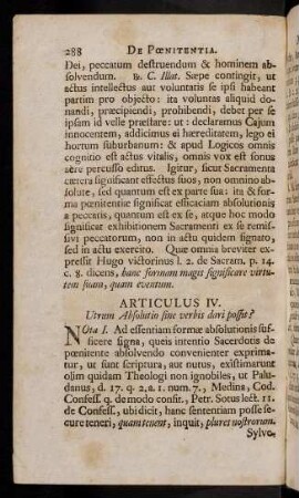 288-297, Articulus IV. Utrum Absolutio sine verbis dari possit?