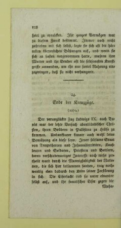 24. Ende der Kreuzzuege. (1270)