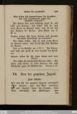 VI. Von der gemeinen Jugend.