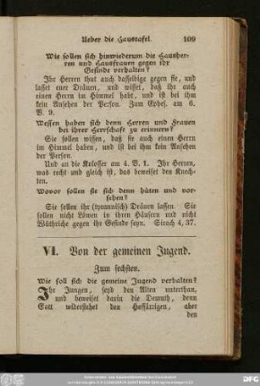 VI. Von der gemeinen Jugend.