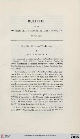 Séance du 4 janvier 1924