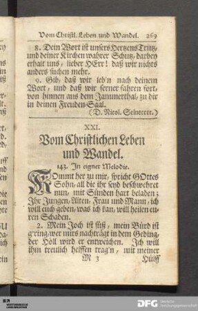Vom Christlichen Leben und Wandel.