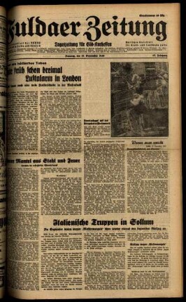 Ausgabe vom Dienstag, den 17. September 1940.