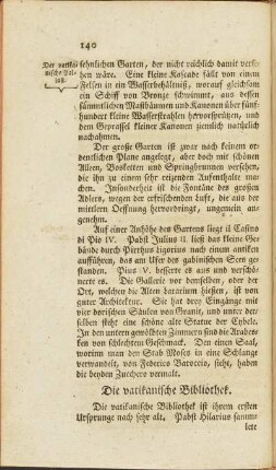 Die vatikanische Bibliothek.