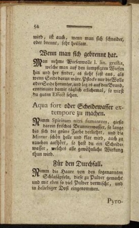 Für den Durchfall